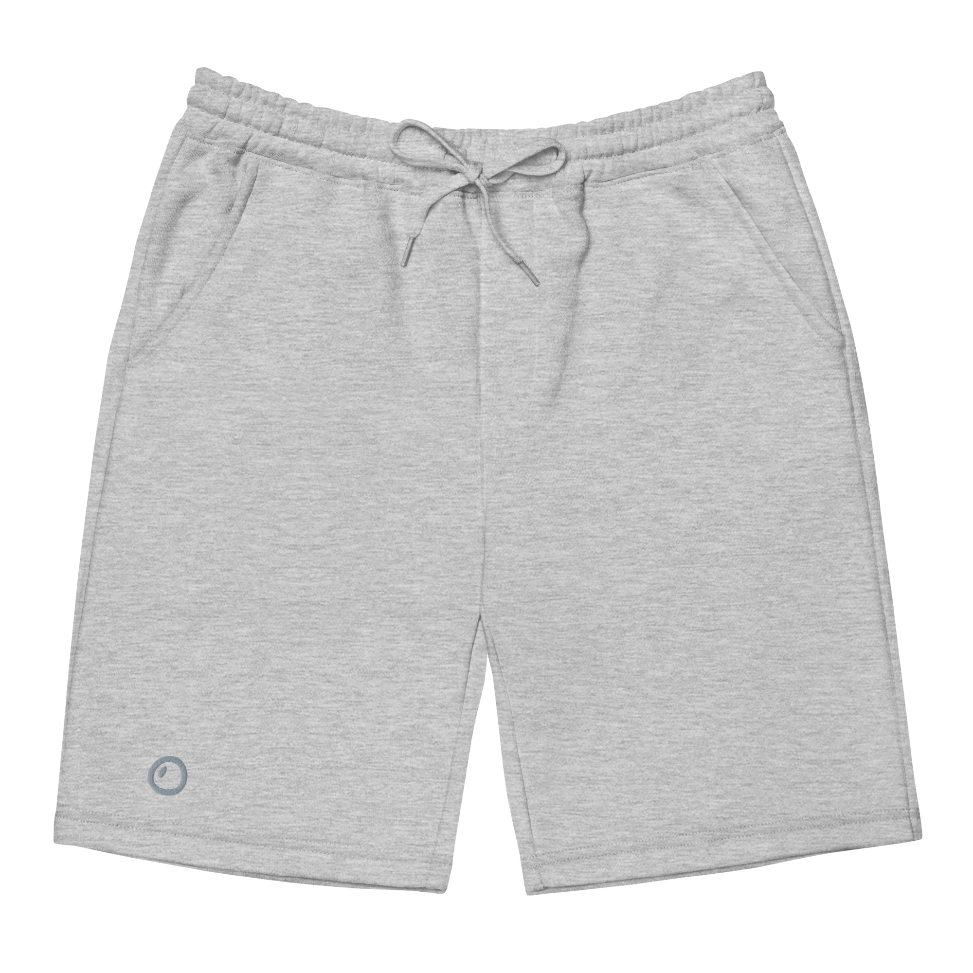 mens fleece shorts heather grey front 69974379c2fb0